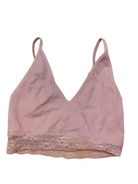 🛍️3/$20🛍️ Bozzolo Dusty Rose Ribbed Lace Bralette Top